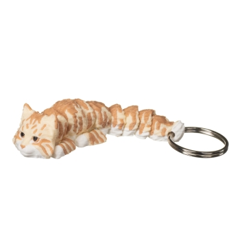 Kot maine coon kremowy brelok 3D do kluczy